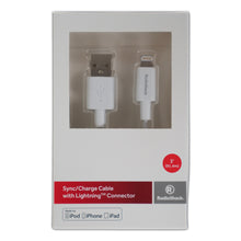 Load image into Gallery viewer, 3-Foot Lightning to USB Charge and Sync Cable - White

