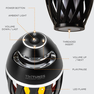 TikiTunes Portable Bluetooth Wireless Speaker with LED Atmospheric Lighting Effect